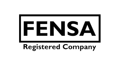 A black and white logo with the words fnsa.